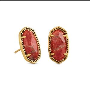 Kendra Scott Ellie Vintage Gold Burnt Sienna Earrings